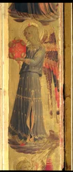 Angel playing a Tambourine (detail)